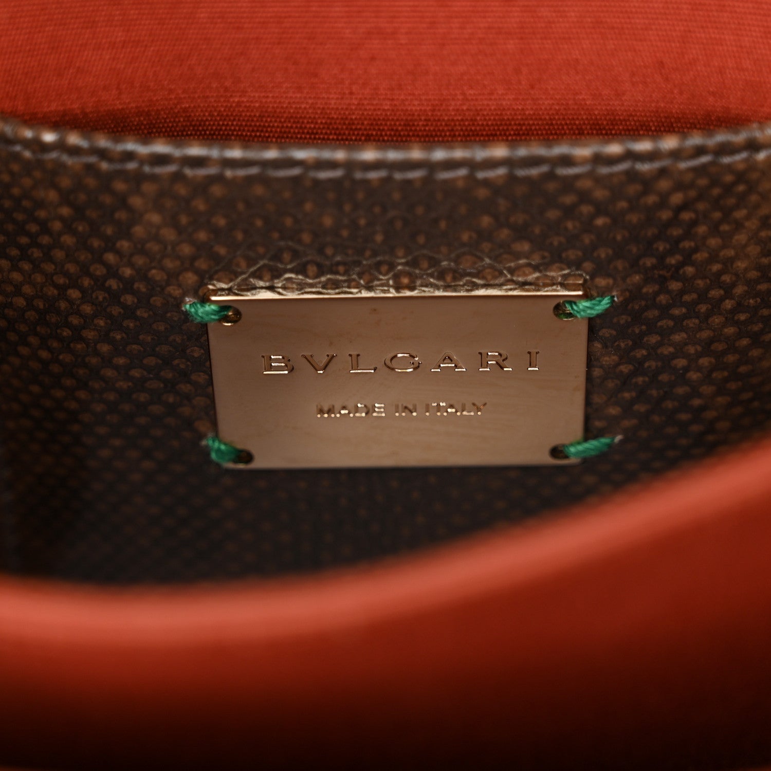 Bulgari Shiny Karung Serpenti Forever Top Handle Brown 1667643