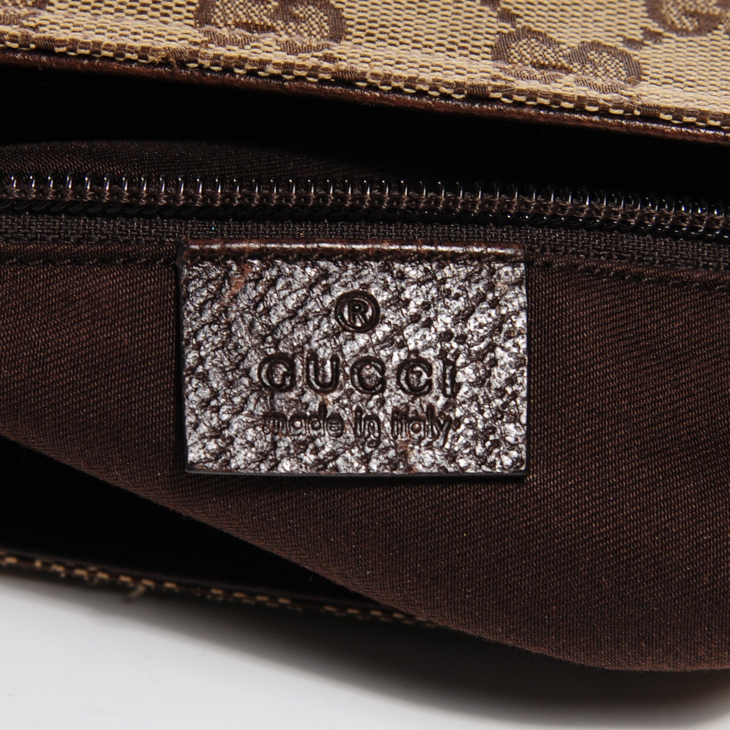 Gucci Monogram Web Medium Double Pocket Messenger Bag Dark Brown 6 of 8