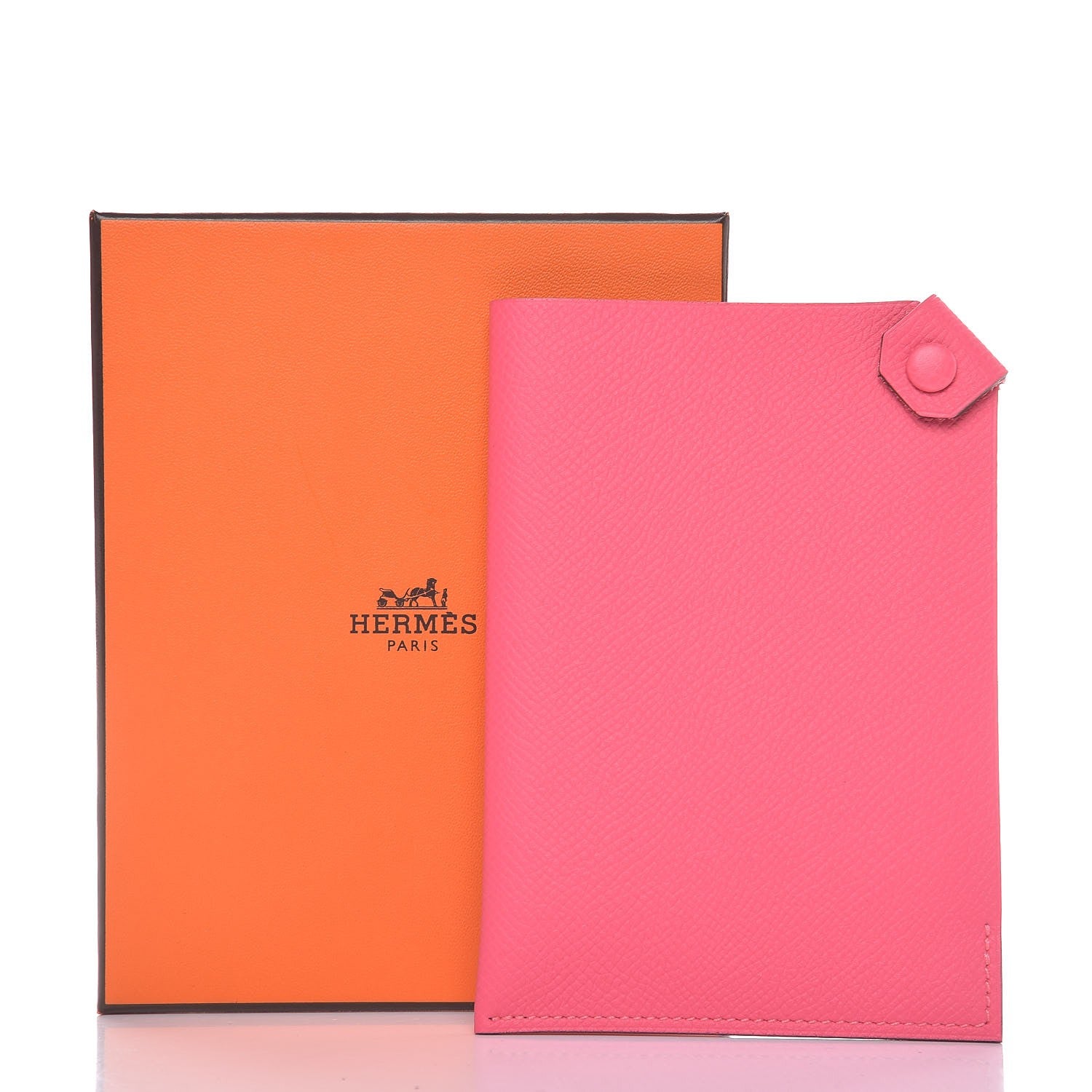 Hermes Epsom Tarmac PM Passport Holder Rose Azalee 7 of 7