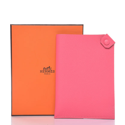 Hermes Epsom Tarmac PM Passport Holder Rose Azalee 7 of 7