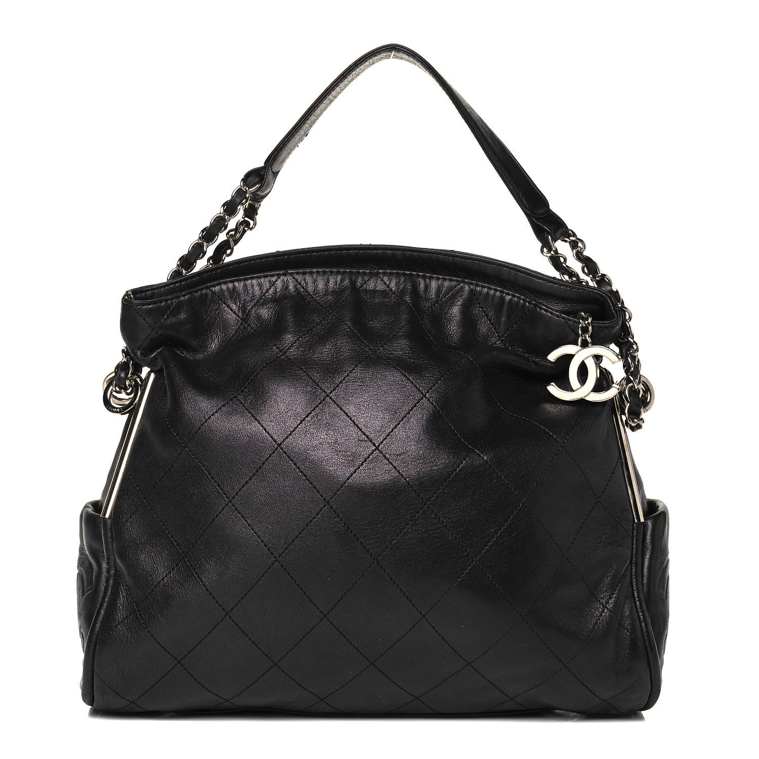 Chanel Lambskin Stitched Medium Ultimate Soft Tote Black 1 of 10