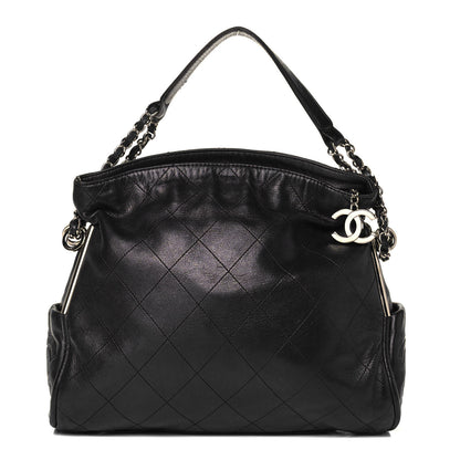 Chanel Lambskin Stitched Medium Ultimate Soft Tote Black 1 of 10