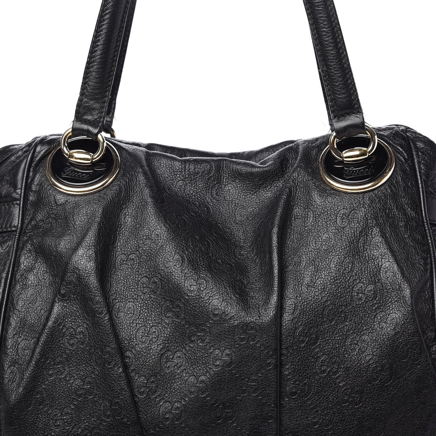 Guccissima Large Full Moon Tote Black