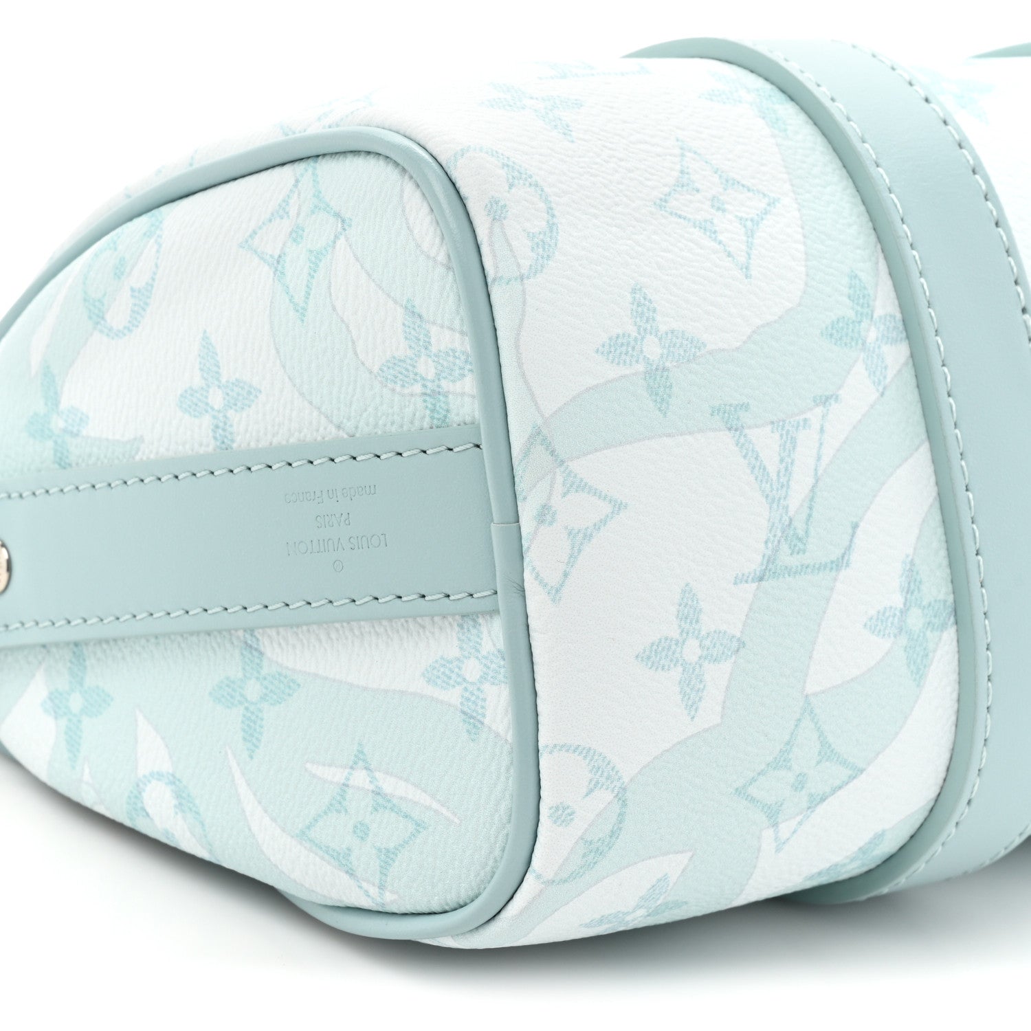 Louis Vuitton Monogram Aquagarden Keepall Bandouliere 25 Crystal Blue 8 of 8