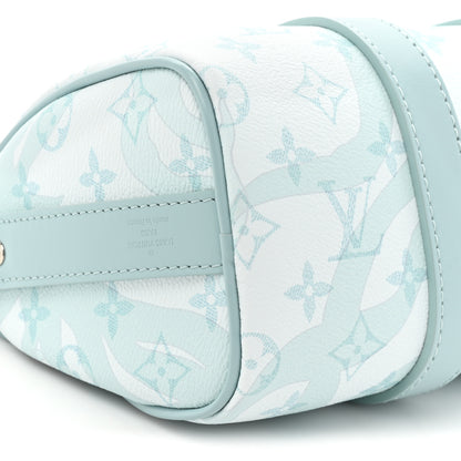 Louis Vuitton Monogram Aquagarden Keepall Bandouliere 25 Crystal Blue 8 of 8