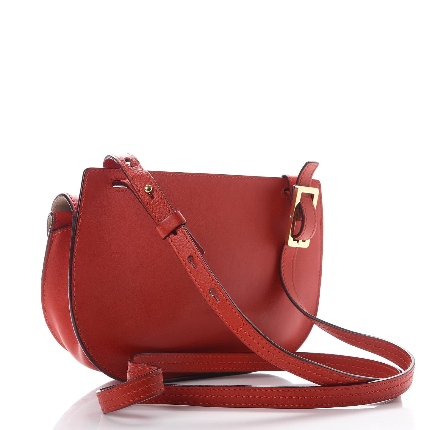 Calfskin Mini Georgia Crossbody Bag Paprika Red