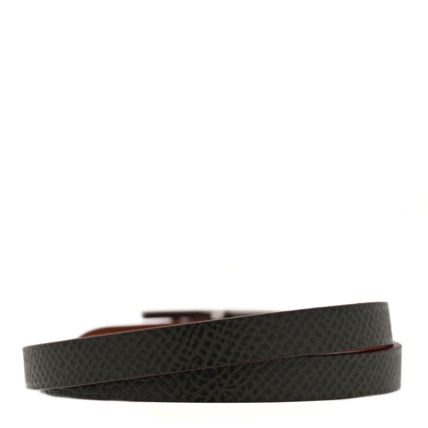 Hermes Epsom Hapi 3 MM Triple Tour Wrap Bracelet S Etain 3 of 4