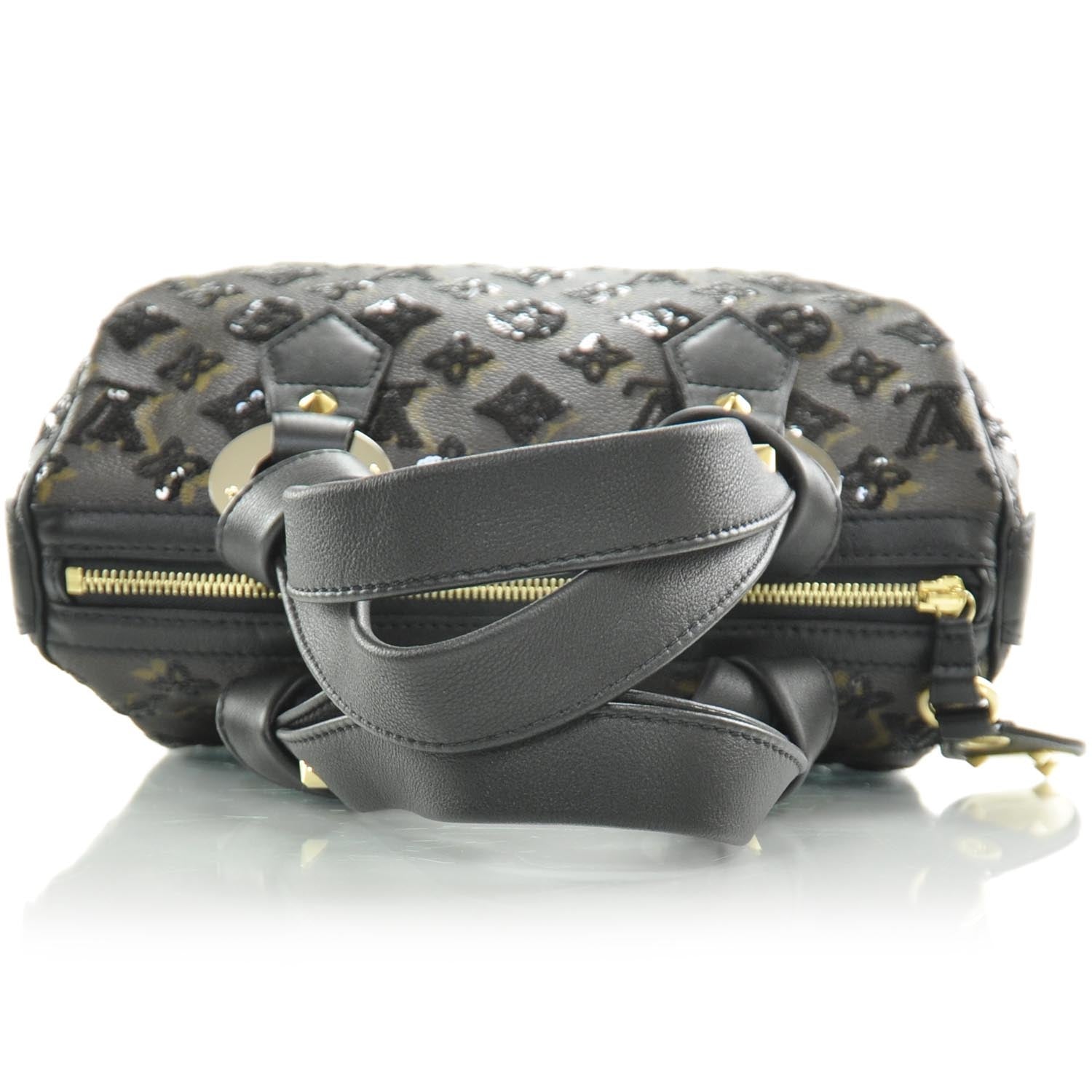 Louis Vuitton Monogram Sequins Eclipse Speedy 28 Black 5 of 8
