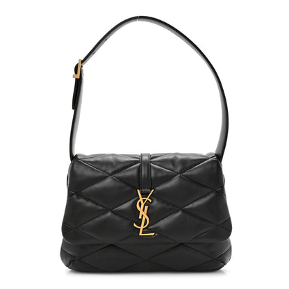 Saint Laurent Lambskin Quilted Le 57 Diamond Shoulder Bag Black 1 of 11
