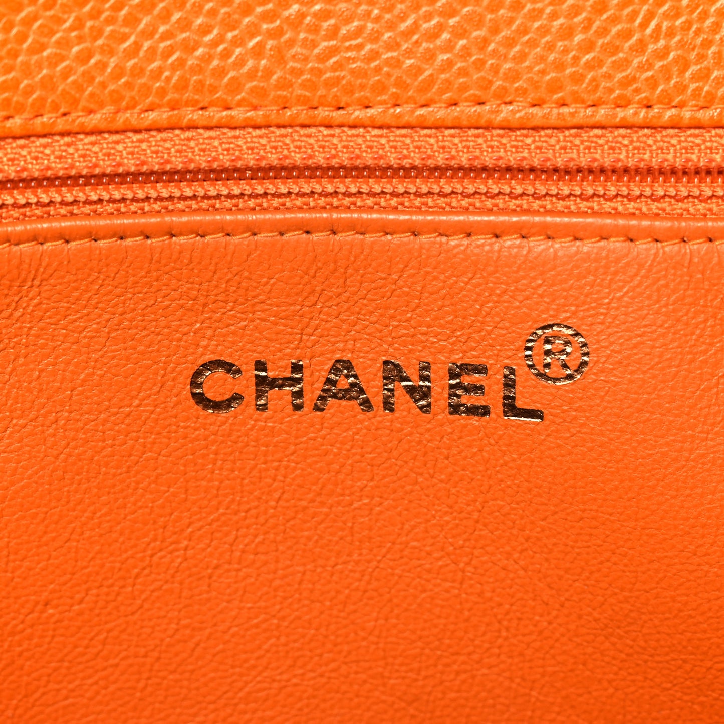 Caviar CC Timeless Shoulder Bag Orange