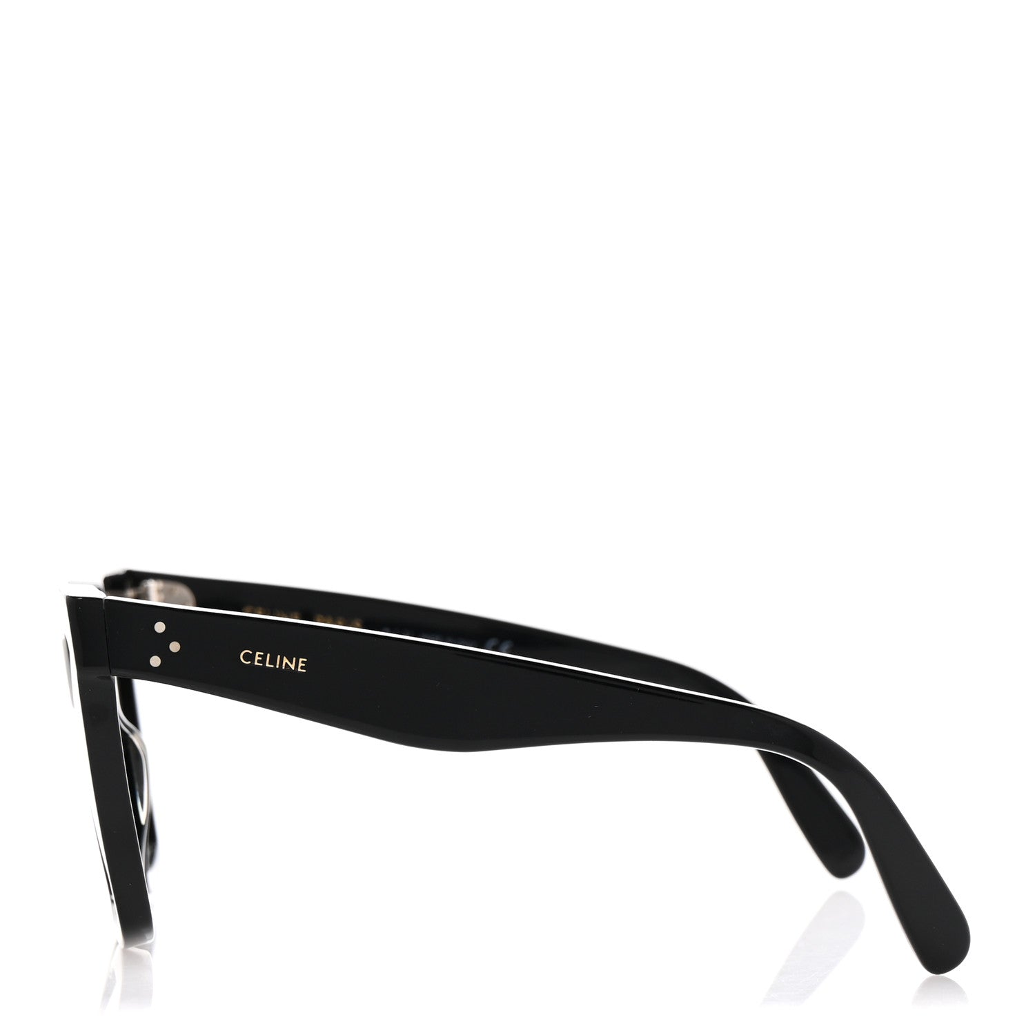 Celine Acetate Polarized Oversized Sunglasses CL4055IN Black 3 of 8