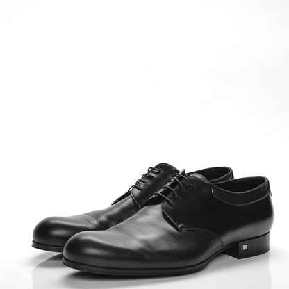 Louis Vuitton Mens Lambskin Derby Lace Up Shoes 8.5 Black 3 of 8