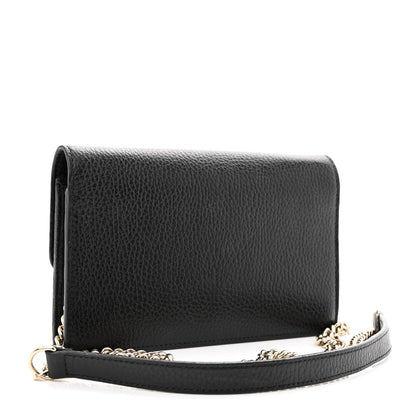 Gucci Dollar Calfskin Interlocking G Chain Wallet Black 3 of 11