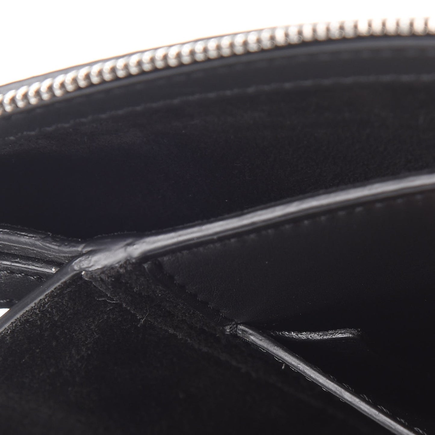 Smooth Calfskin Tri-Fold Clutch on Chain Black