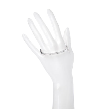Cartier 18K White Gold 10 Diamond Small LOVE Bracelet 17 2 of 5