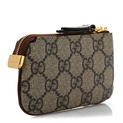 Gucci GG Supreme Monogram Key Case Beige Ebony Cuir 3 of 9