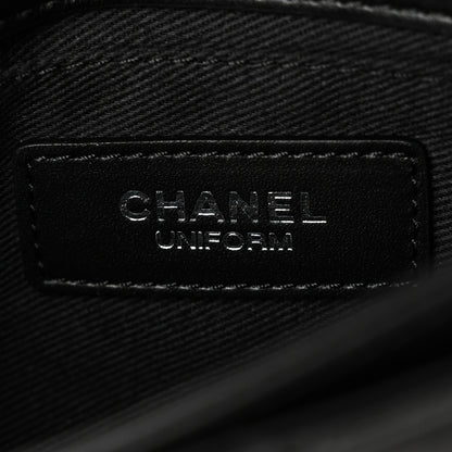 Chanel Calfskin Quilted CC Uniform Flap Belt Bag Black 6 of 10