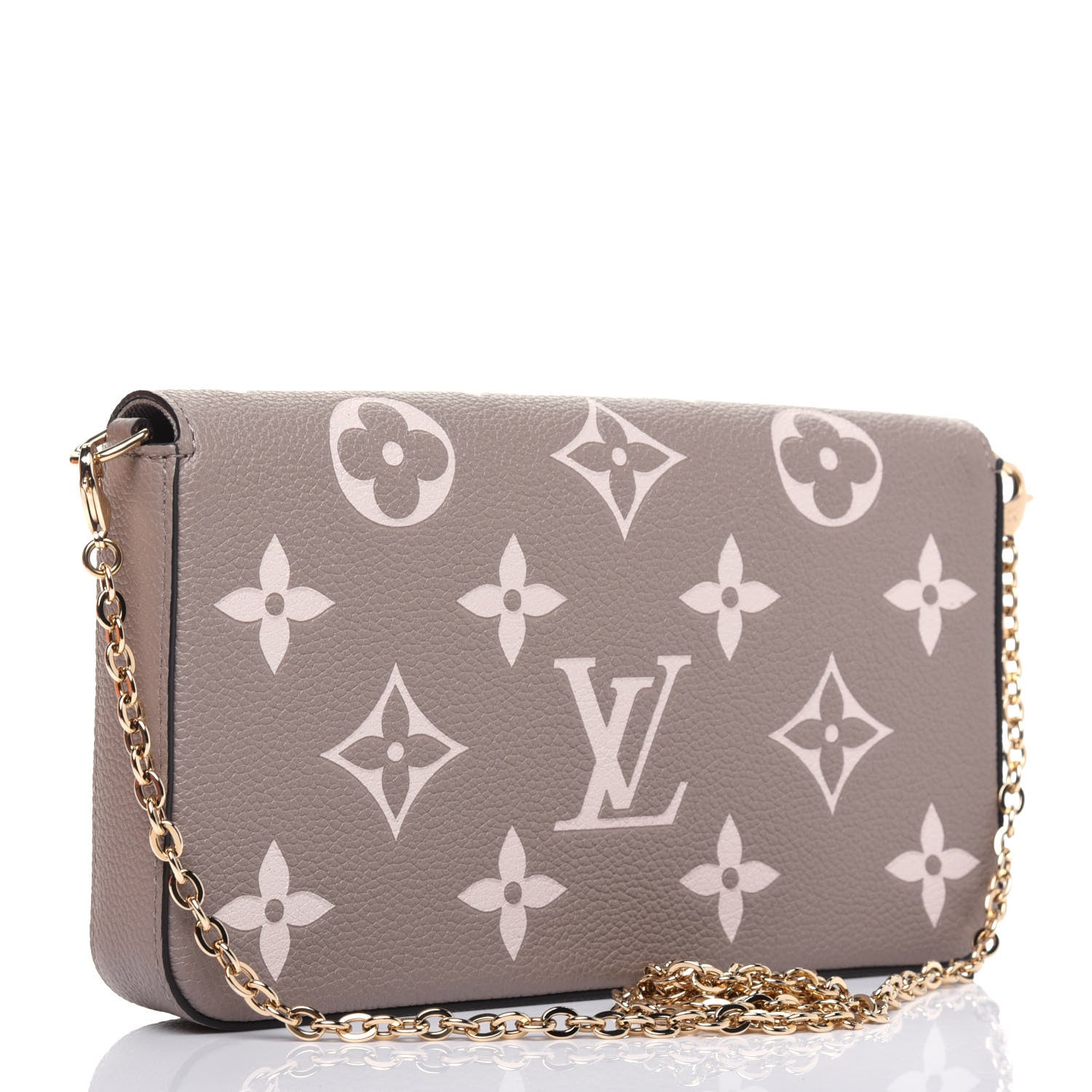 Louis Vuitton Empreinte Monogram Giant Felicie Pochette Tourterelle Creme 3 of 11