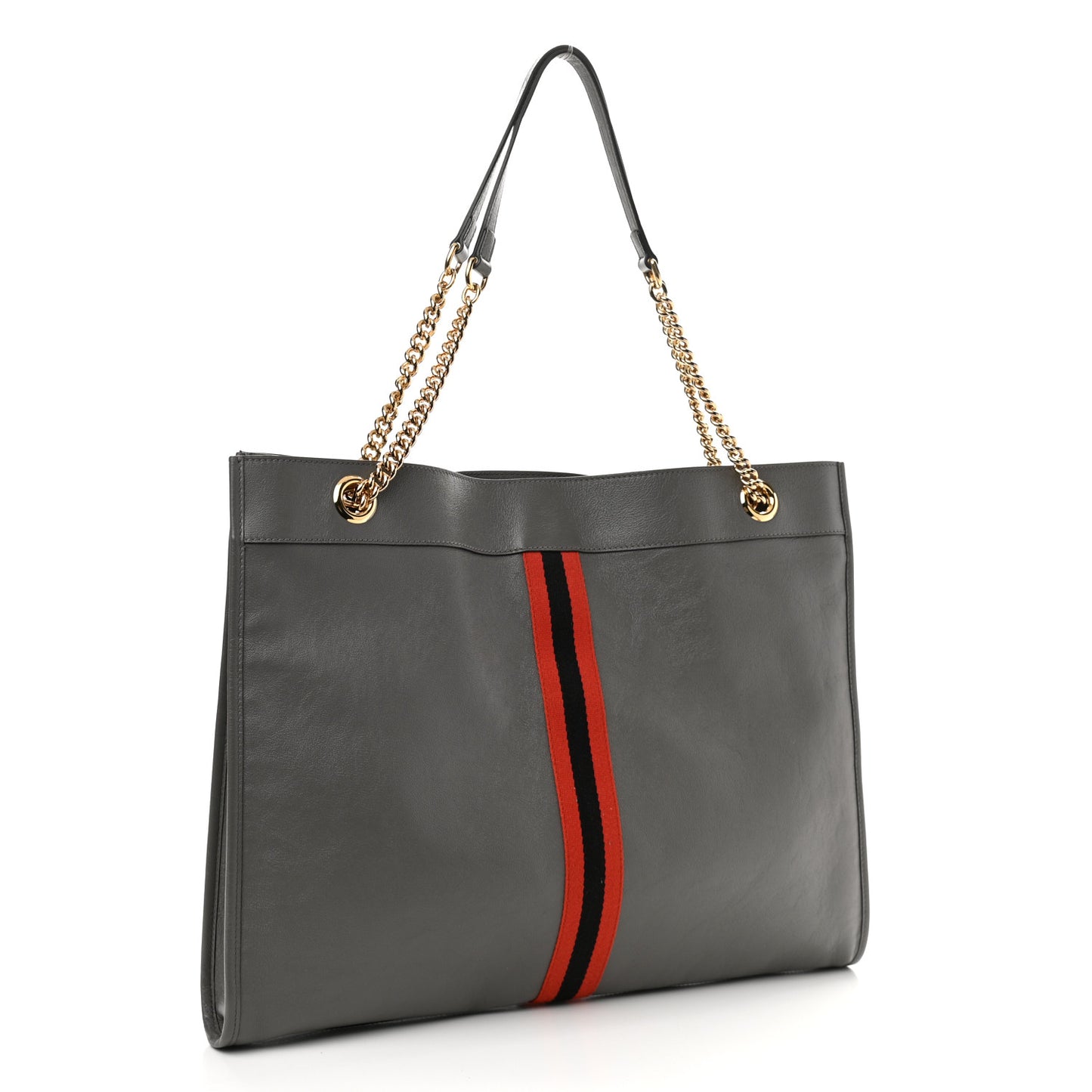 Calfskin Large Rajah Chain Tote Grey