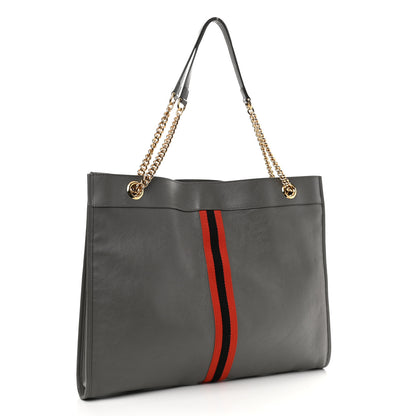 Gucci Calfskin Large Rajah Chain Tote Grey 4 of 11