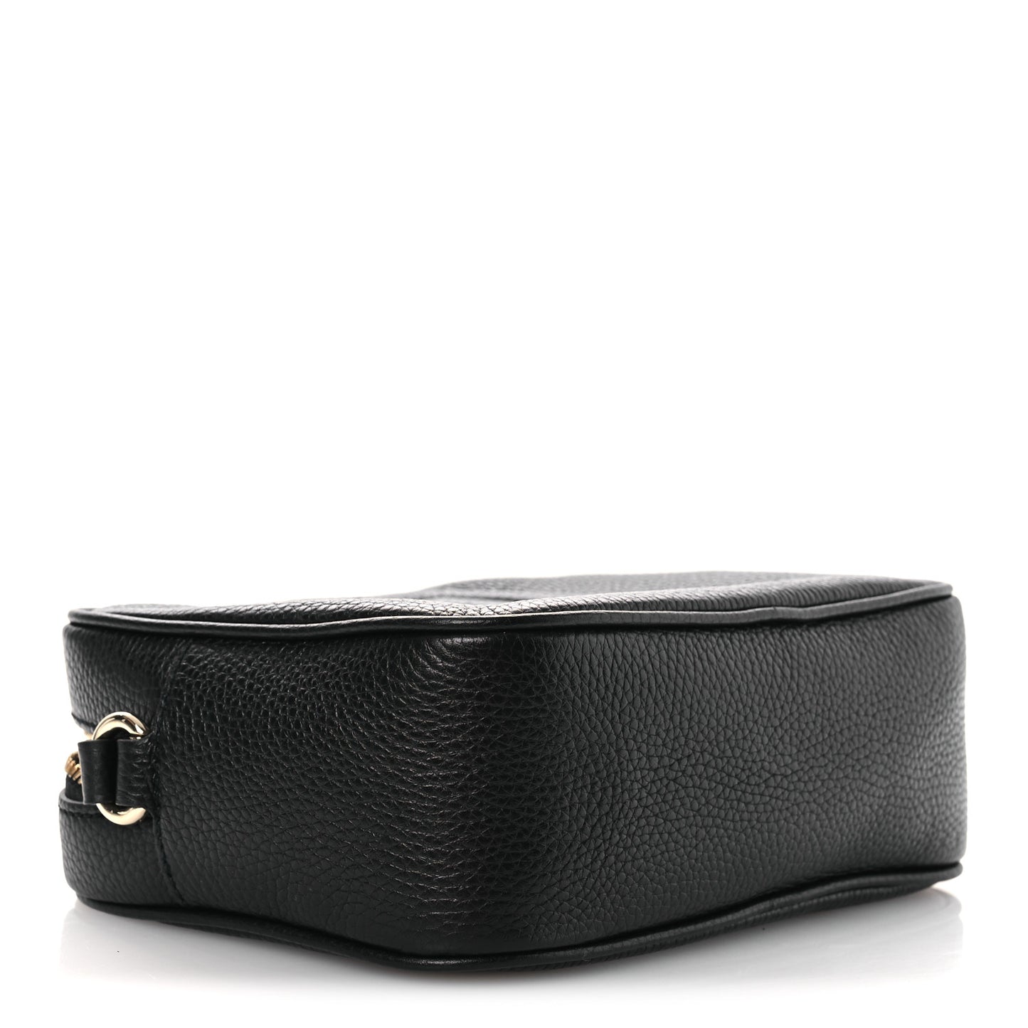 Pebbled Calfskin Small Soho Disco Bag Black