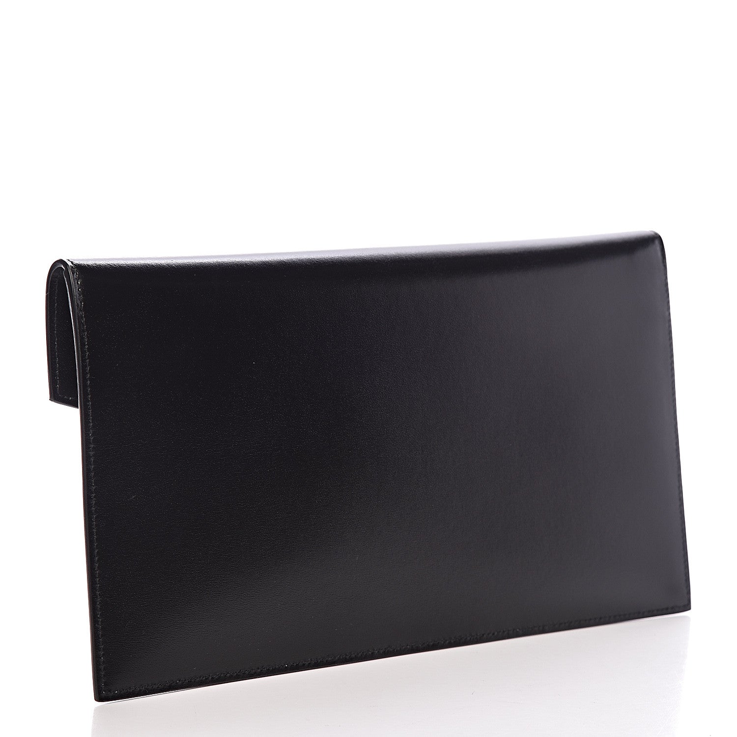 Saint Laurent Smooth Shiny Calfskin Monogram Uptown Pouch Black 3 of 9
