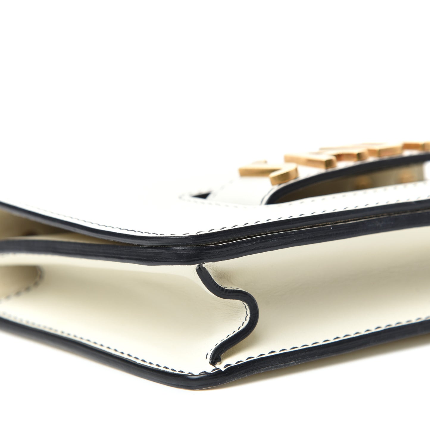 Calfskin J'Adior Chain Flap Bag Off White