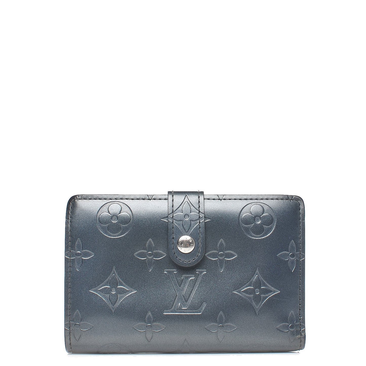 Mat Monogram French Purse Wallet Blue