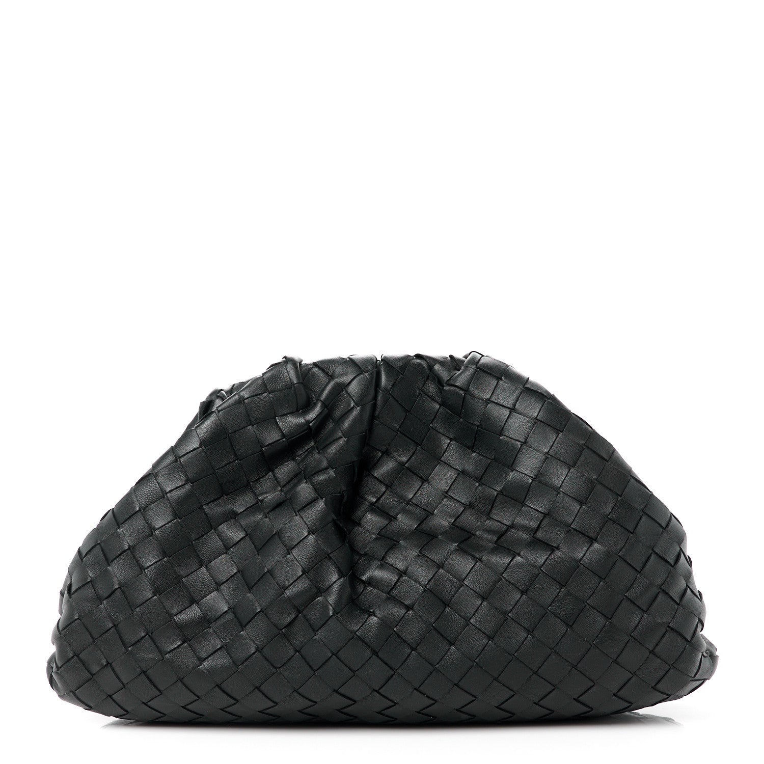 Bottega Veneta Nappa Maxi Intreccio The Pouch Oversized Clutch Black 1 of 11