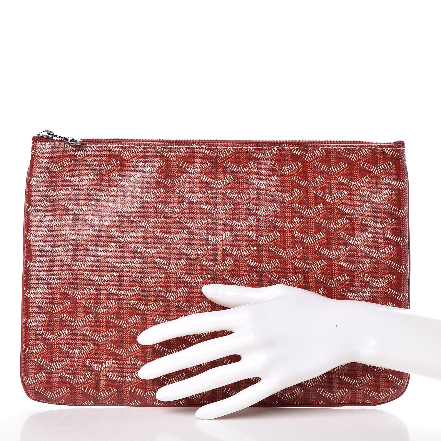 Goyard Goyardine Senat Pochette MM Red 2 of 11