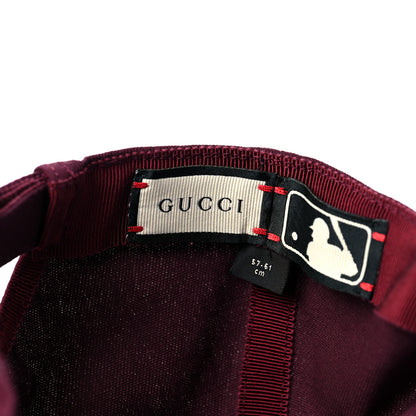 Gucci X MLB Cotton NY Yankees Baseball Hat 57-61 Lacquer 8 of 9