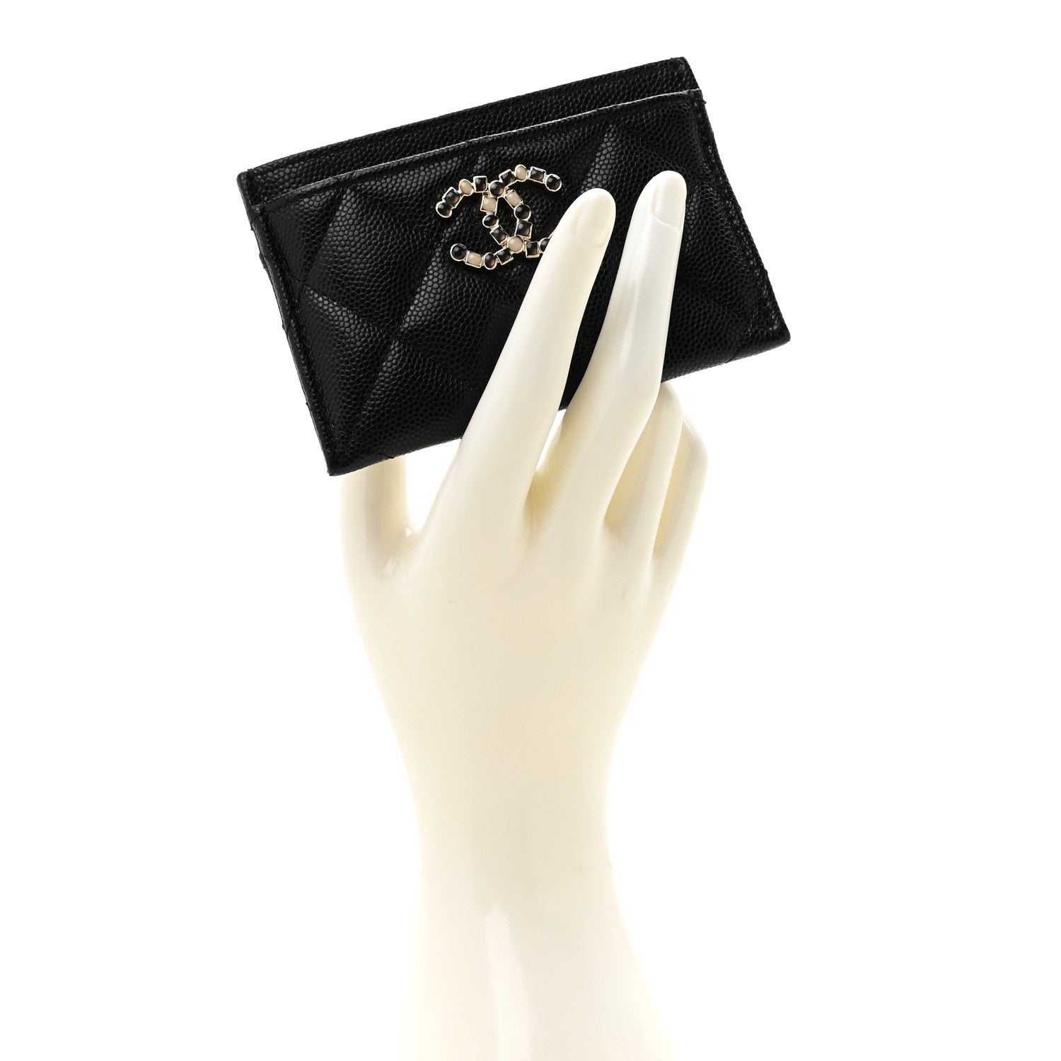 Chanel Caviar Quilted French New Wave Card Holder Black 2 of 9