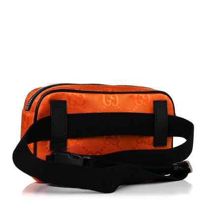 Gucci Econyl Nylon Monogram Off The Grid Belt Bag Carrot Orange Black 3 of 9