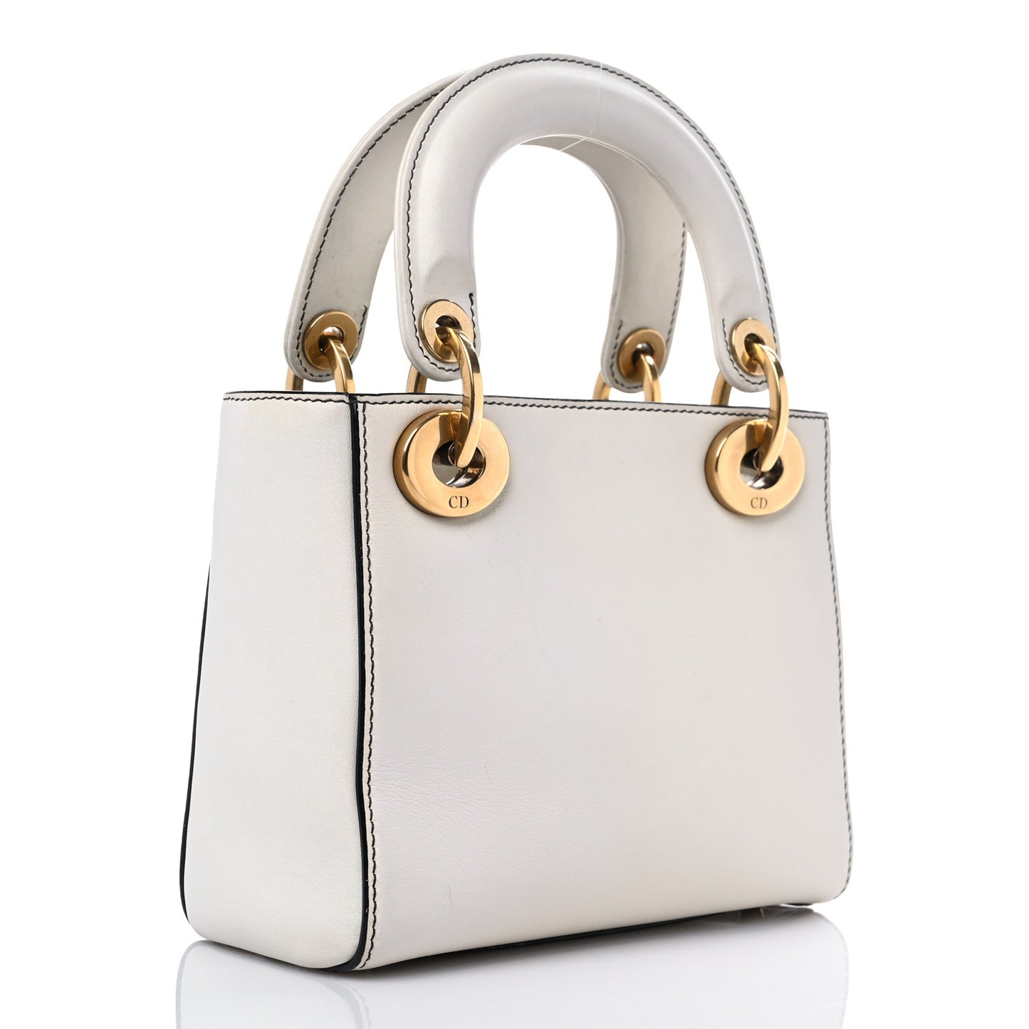 Calfskin Niki De Saint Phalle Love Medium Supple Lady Dior Off White