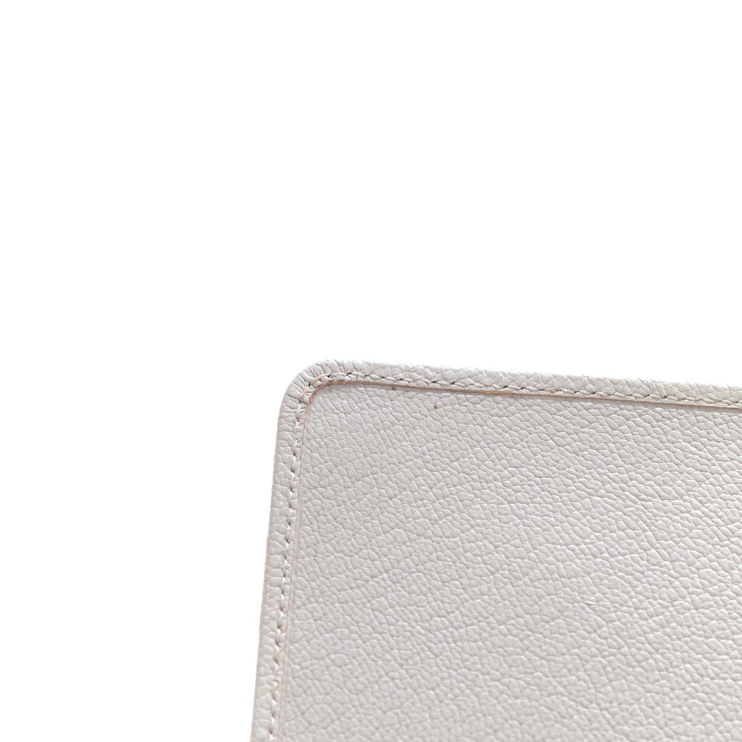 Chevre Giant 12 Gold Hardware Money Wallet Gris Cement