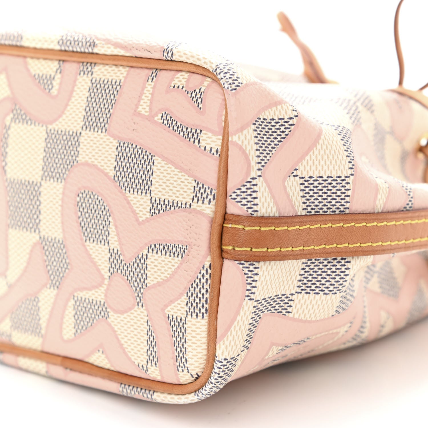 Louis Vuitton Damier Azur Tahitienne Nano Noe Rose Ballerine 9 of 10