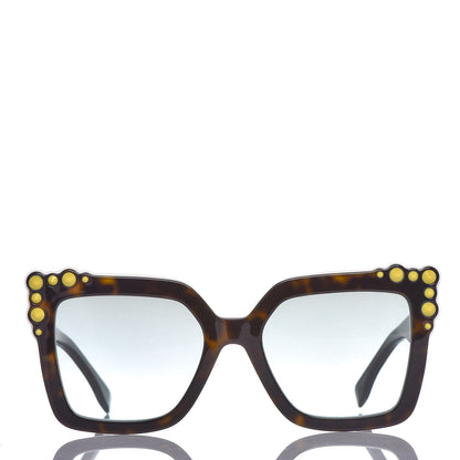 Fendi Studded Can Eye Sunglasses FF 0260/S Havana White 3 of 7