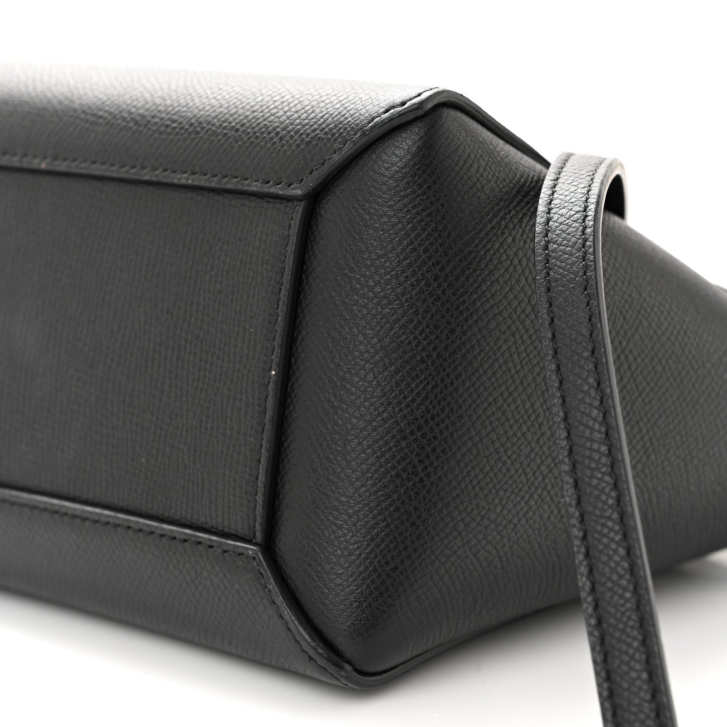Grained Calfskin Nano Belt Bag Black