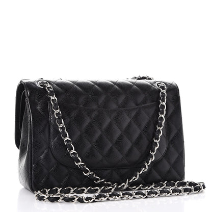 Chanel Caviar Quilted Jumbo Double Flap Black 4 of 10