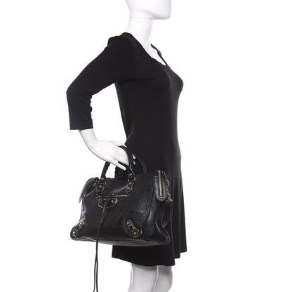 Balenciaga Chevre Gold Metallic Edge Hardware City Black 3 of 13