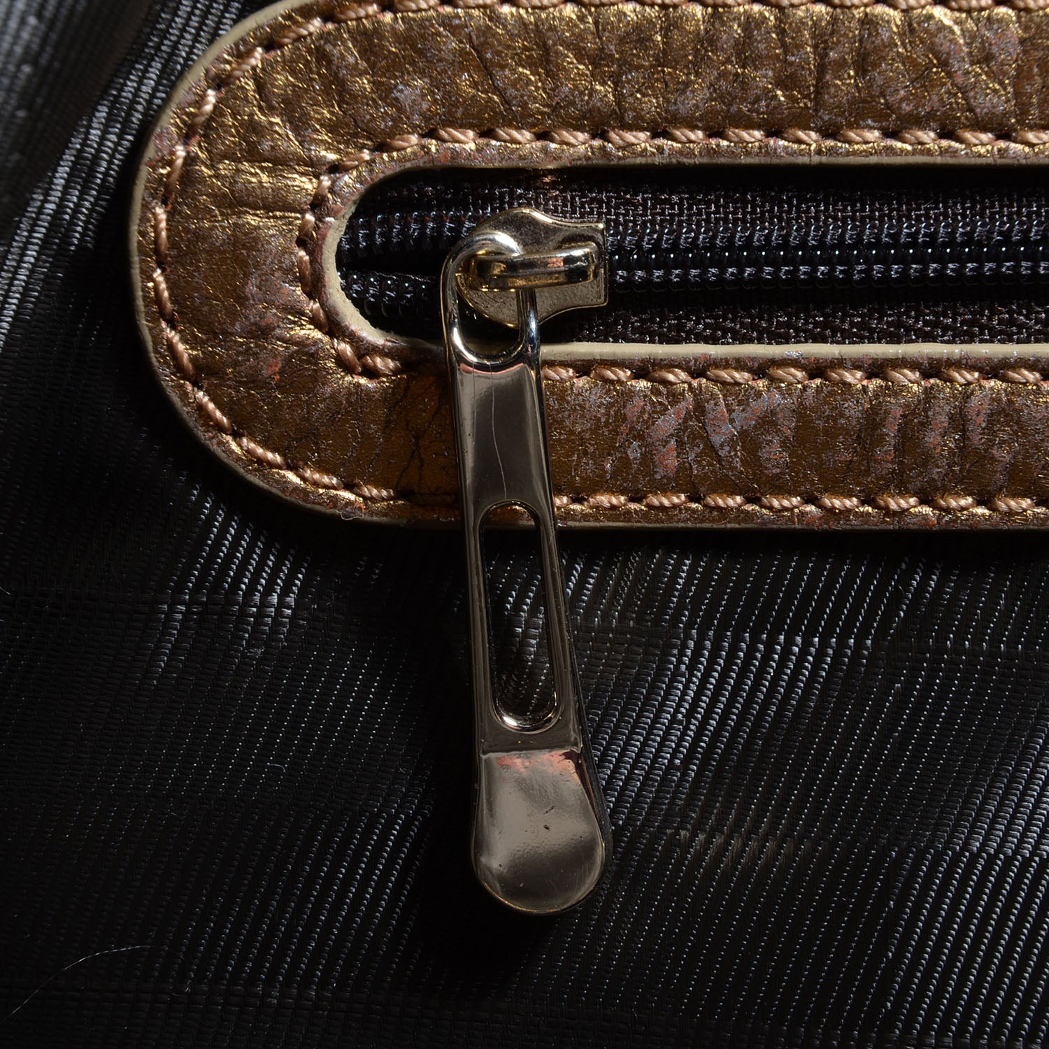 Burberry Shimmer Check Byron Tote Gold 7 of 10