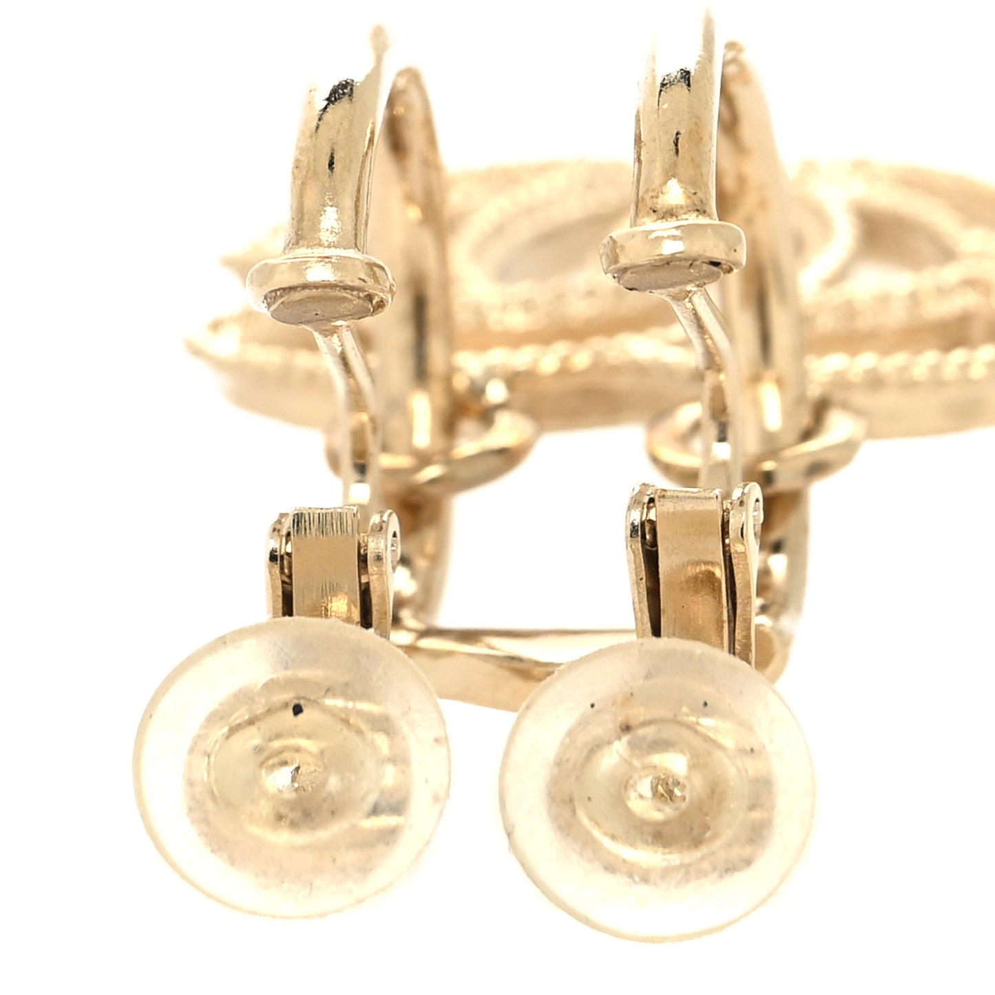 CC Dangle Clip On Earring Gold