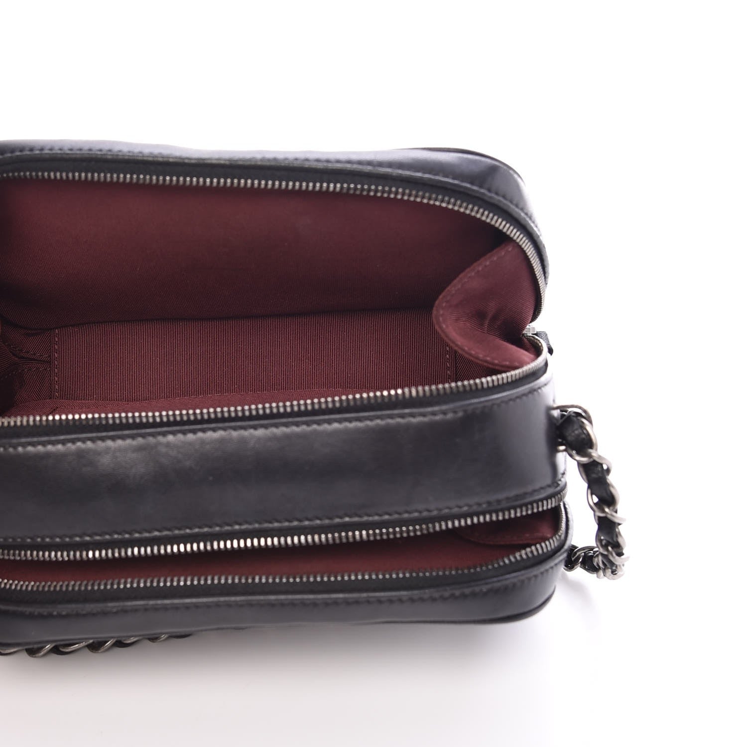 Chanel Lambskin Quilted Small Coco Boy Camera Case Black 6 of 9