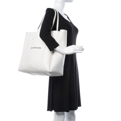 Balenciaga Smooth Calfskin Double Sided Medium Everyday Tote Optic White Black 2 of 15