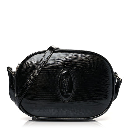 Saint Laurent Calfskin Lizard Embossed Le 61 Camera Bag Black 1 of 8