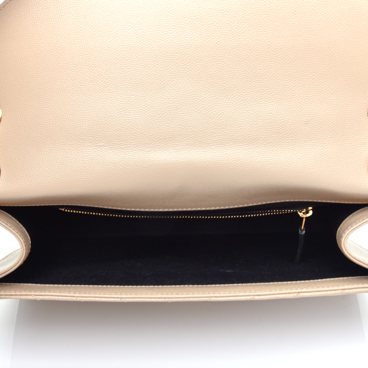 Grain De Poudre Matelasse Chevron Large Monogram Satchel Nude Powder
