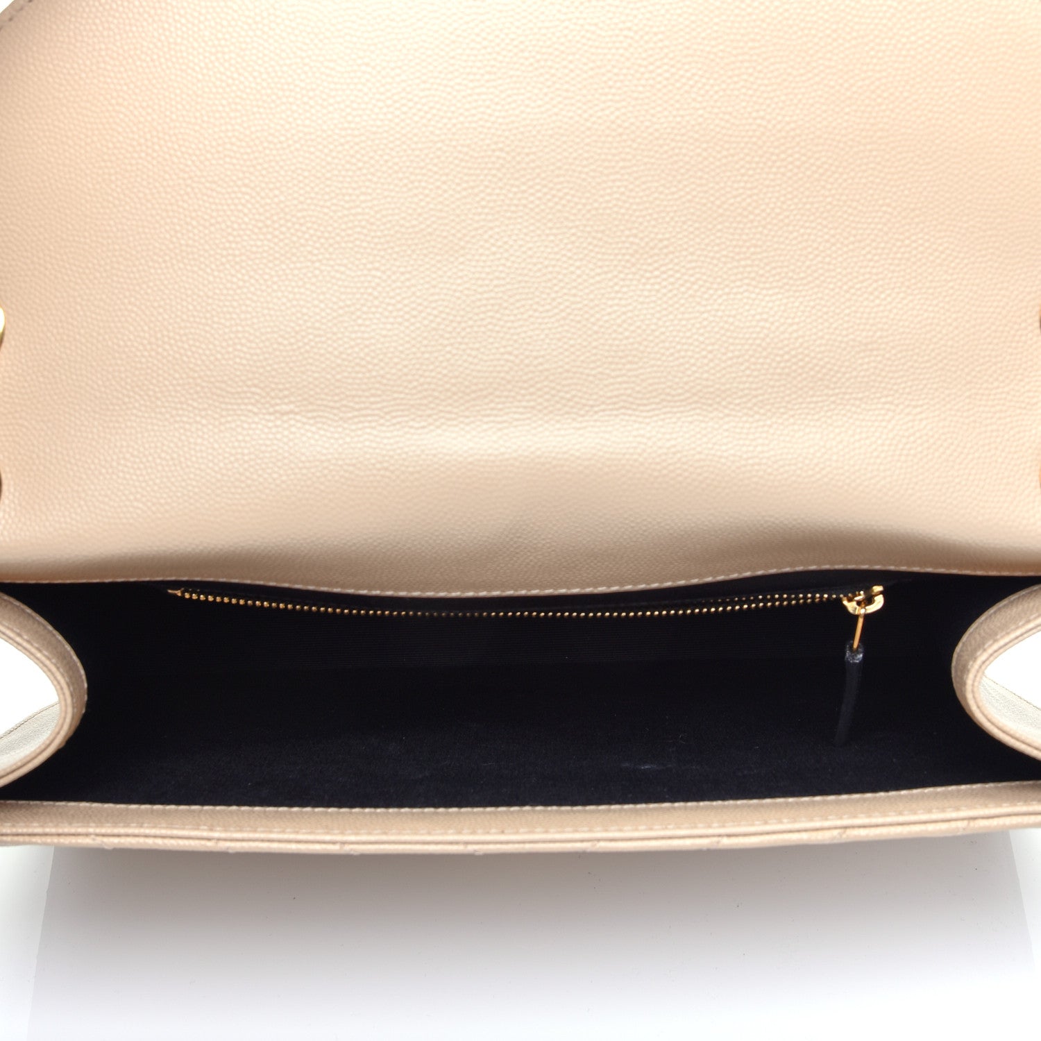 Saint Laurent Grain De Poudre Matelasse Chevron Large Monogram Satchel Nude Powder 5 of 10