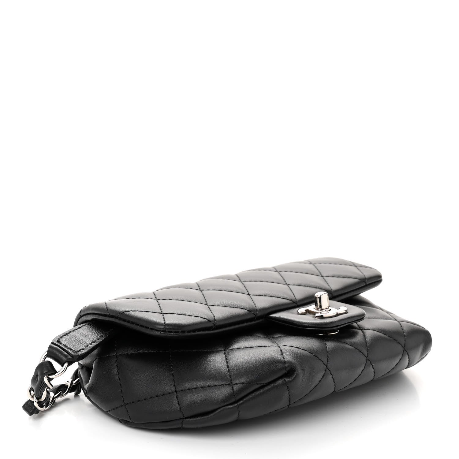 Chanel Calfskin Quilted CC Uniform Flap Belt Bag Black 4 of 12