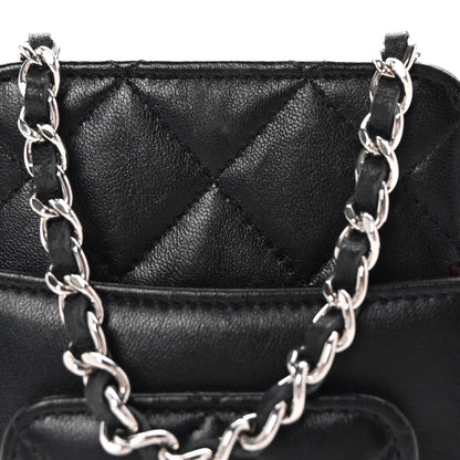 Chanel Lambskin Quilted Zip Phone Case Black 8 of 11
