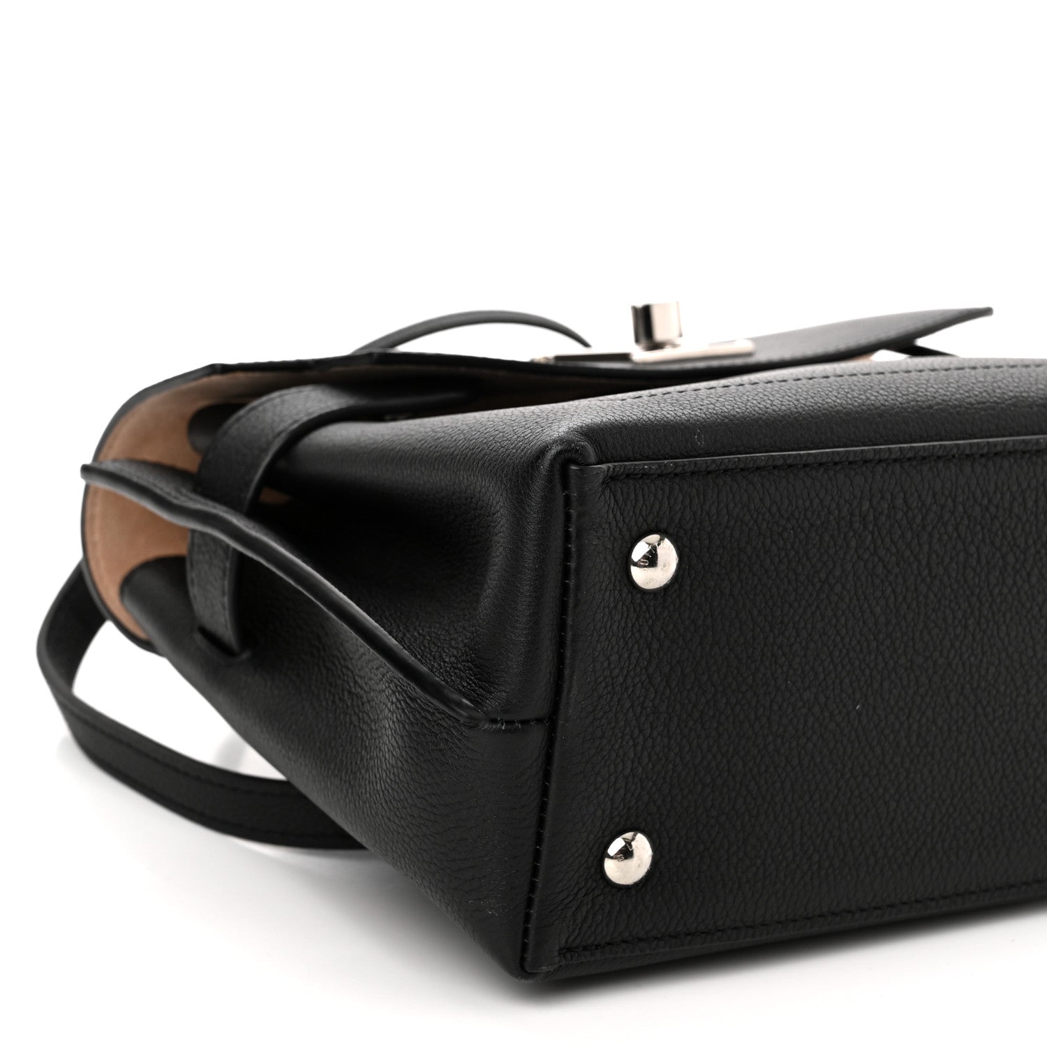 Louis Vuitton Calfskin Lockme Ever BB Black 8 of 10